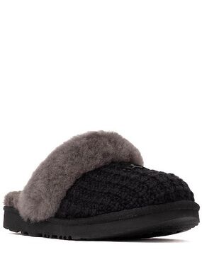 UGG® Cozy II Knit Slipper - 6K/7.5W- Black — NEW IN BOX